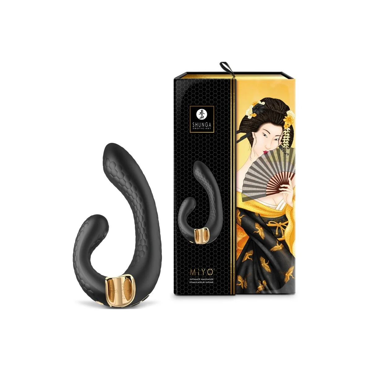 Miyo Intim Massager Schwarz von Shunga Toys kaufen | Fesselliebe