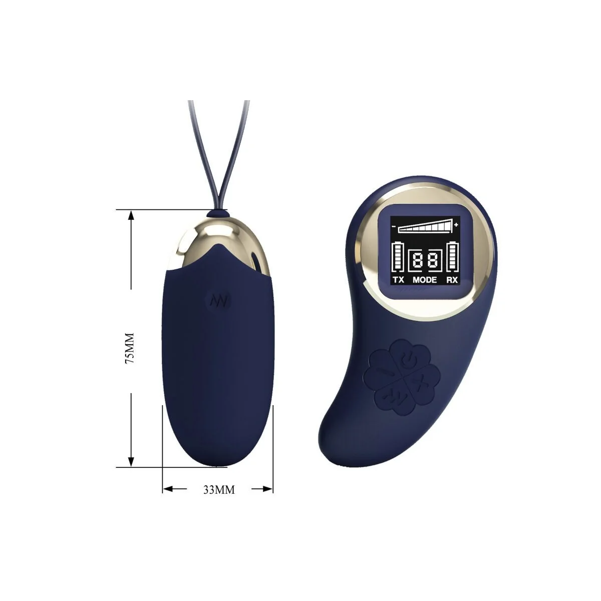 Mina Vibrierendes Ei mit Fernbedienung Blau von Pretty Love Led kaufen | Fesselliebe