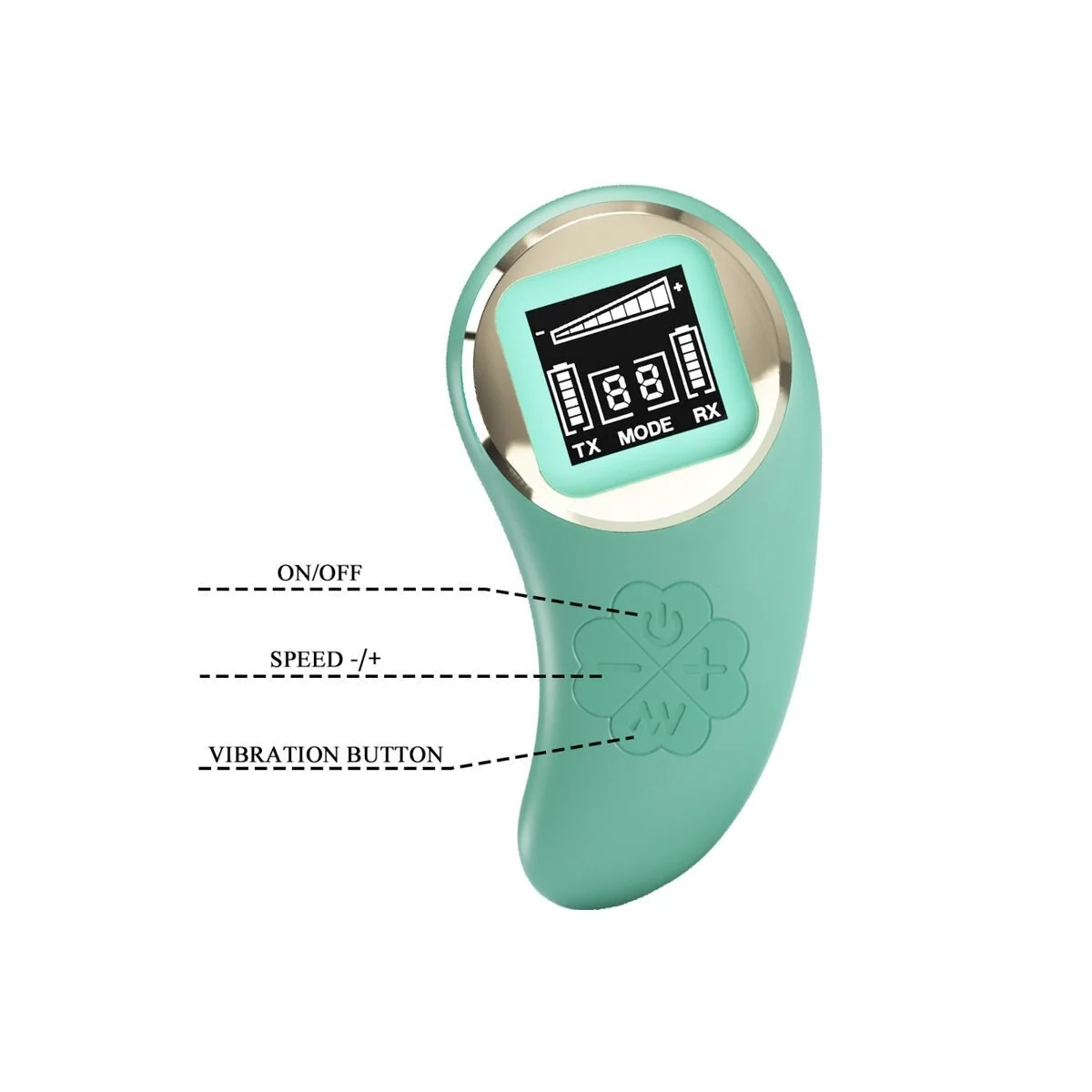 Grüne mit Fernbedienung, Vibrierende Eiermine von Pretty Love Led kaufen | Fesselliebe