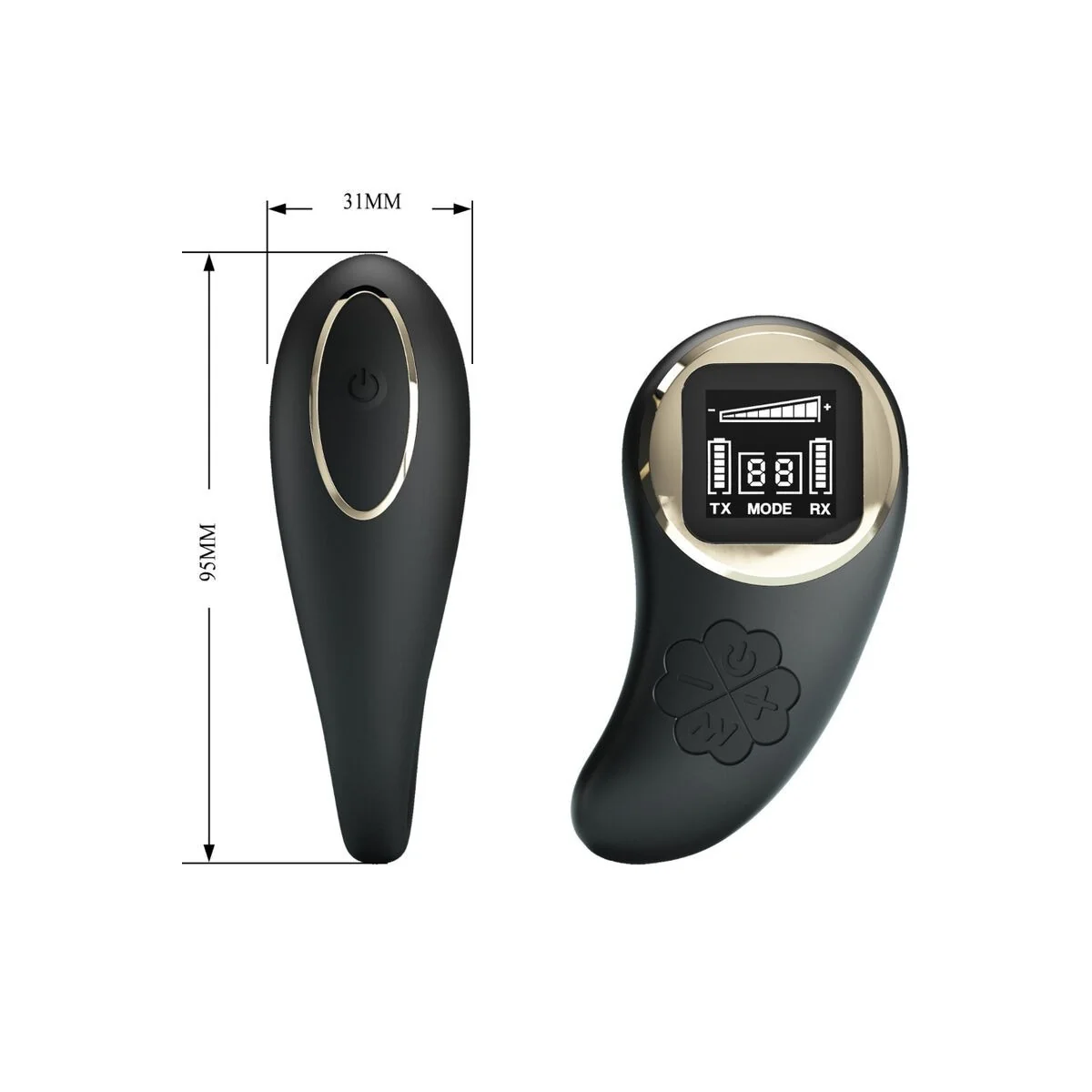 Nathan Double Pleasure Vibrator mit Fernbedienung von Pretty Love C-Type kaufen | Fesselliebe