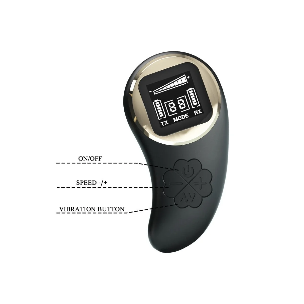 Nathan Double Pleasure Vibrator mit Fernbedienung von Pretty Love C-Type kaufen | Fesselliebe