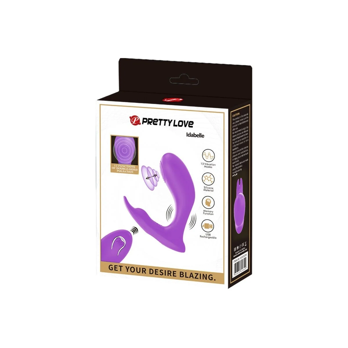 Idabelle Vibration & Pulsation mit Fernbedienung Violett von Pretty Love Bottom kaufen | Fesselliebe