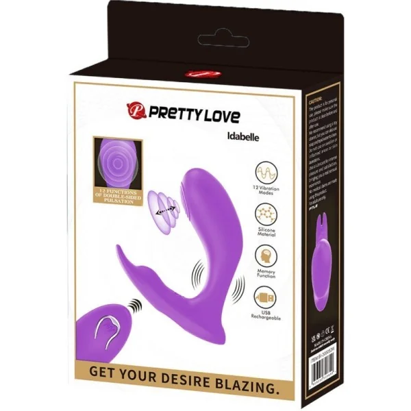 Idabelle Vibration & Pulsation mit Fernbedienung Violett von Pretty Love Bottom kaufen | Fesselliebe