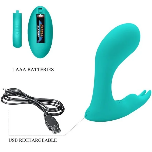 Idabelle Vibration & Pulsation mit Fernbedienung Blau von Pretty Love Bottom kaufen | Fesselliebe
