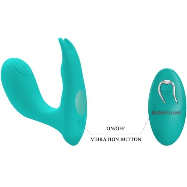 Idabelle Vibration & Pulsation mit Fernbedienung Blau von Pretty Love Bottom kaufen | Fesselliebe