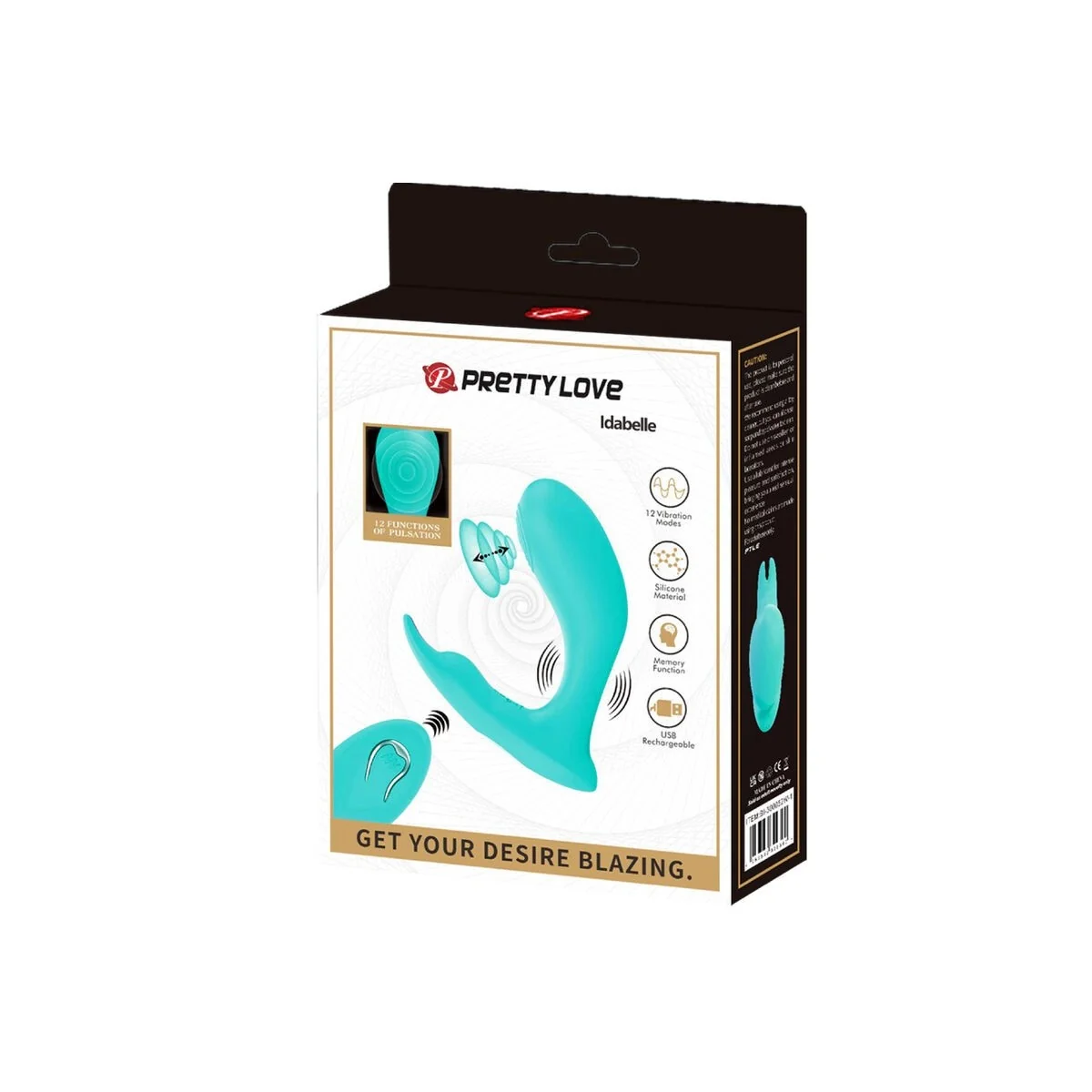 Idabelle Vibration & Pulsation mit Fernbedienung Blau von Pretty Love Bottom kaufen | Fesselliebe