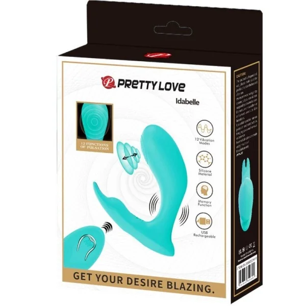 Idabelle Vibration & Pulsation mit Fernbedienung Blau von Pretty Love Bottom kaufen | Fesselliebe