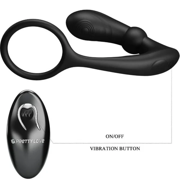 Warren Black Analring & Vibrator von Pretty Love Bottom kaufen | Fesselliebe