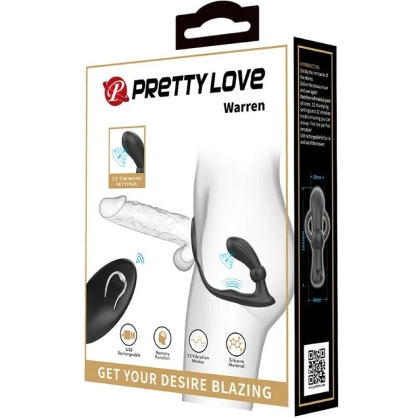 Warren Black Analring & Vibrator von Pretty Love Bottom kaufen | Fesselliebe
