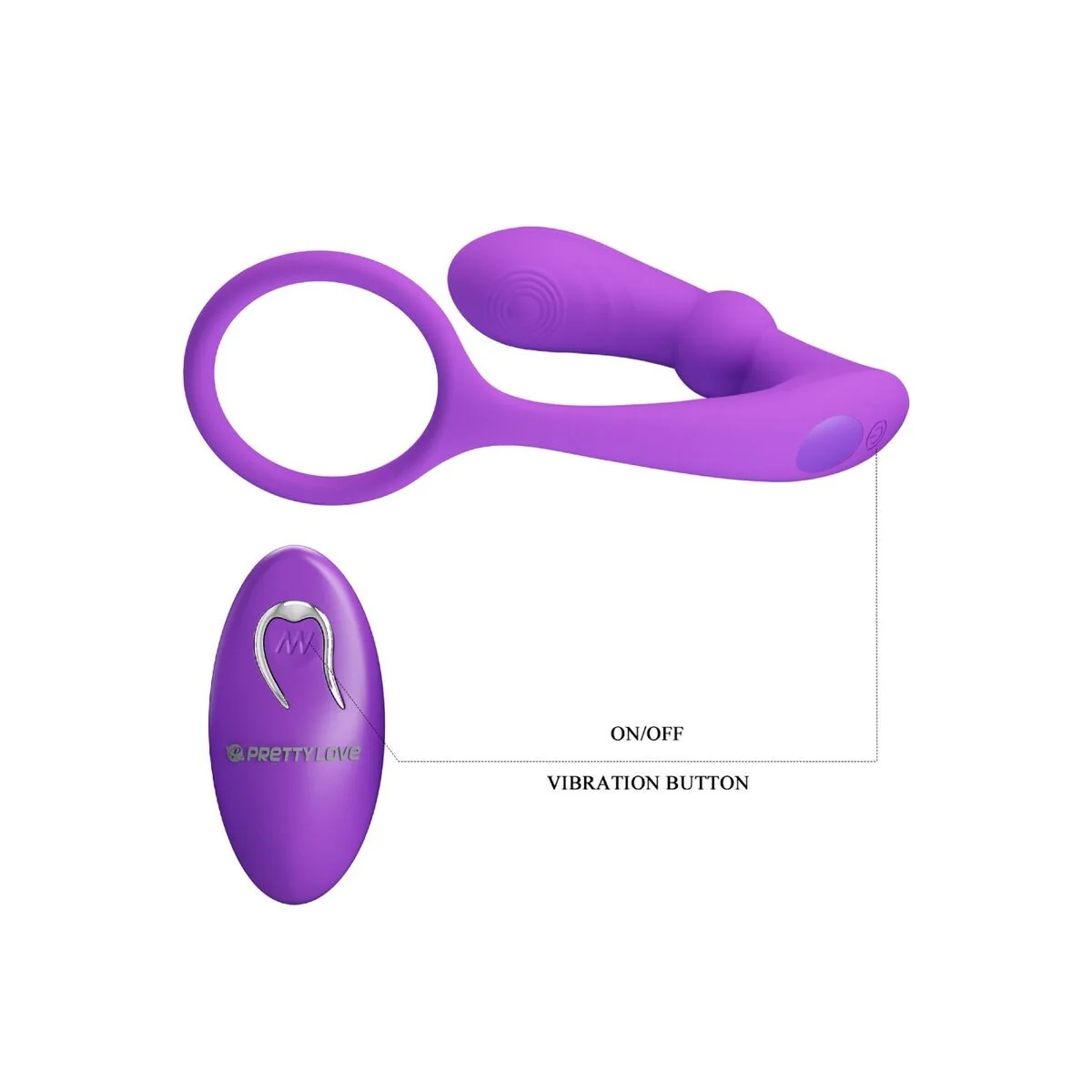 Warren Ring Violett Analvibrator von Pretty Love Bottom kaufen | Fesselliebe