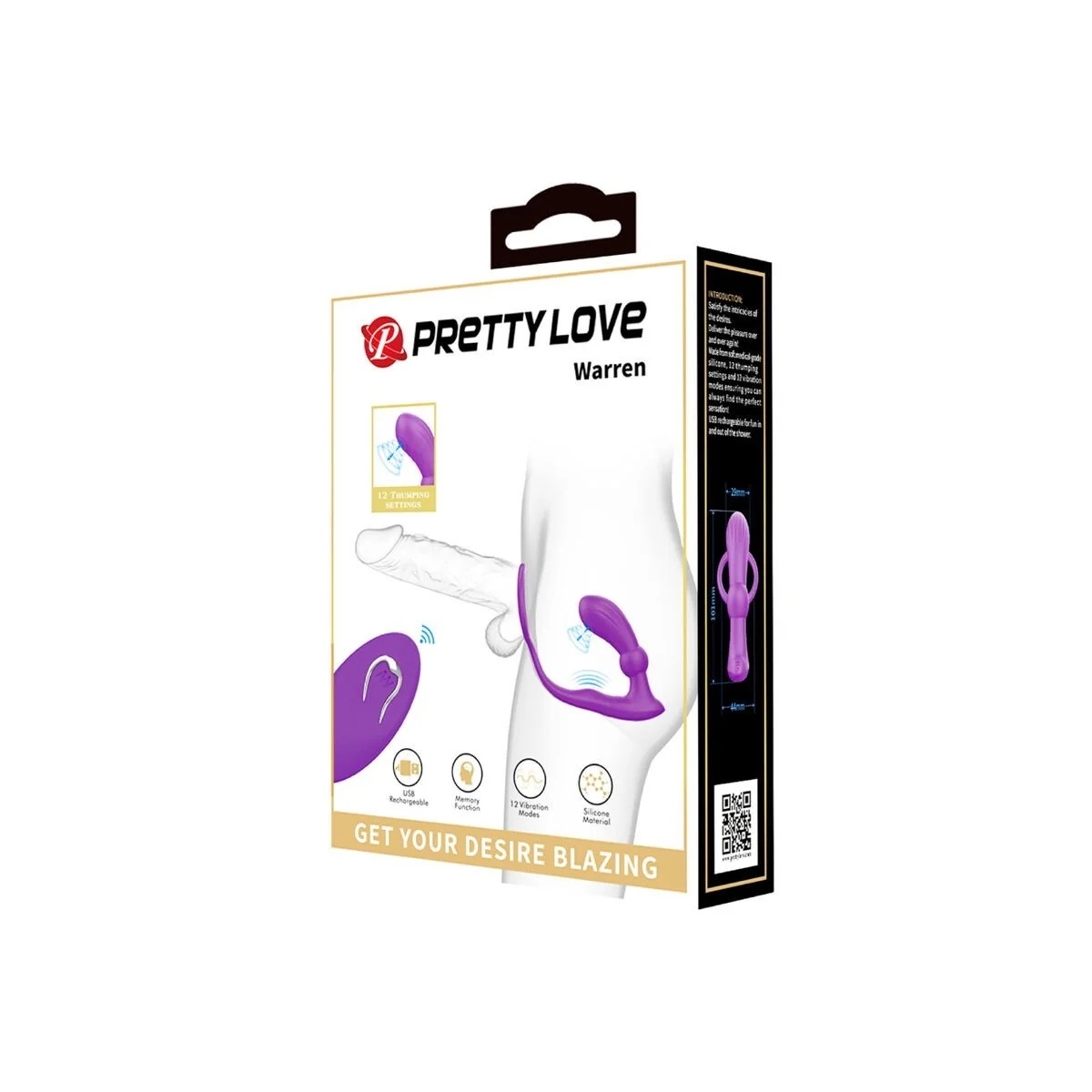 Warren Ring Violett Analvibrator von Pretty Love Bottom kaufen | Fesselliebe