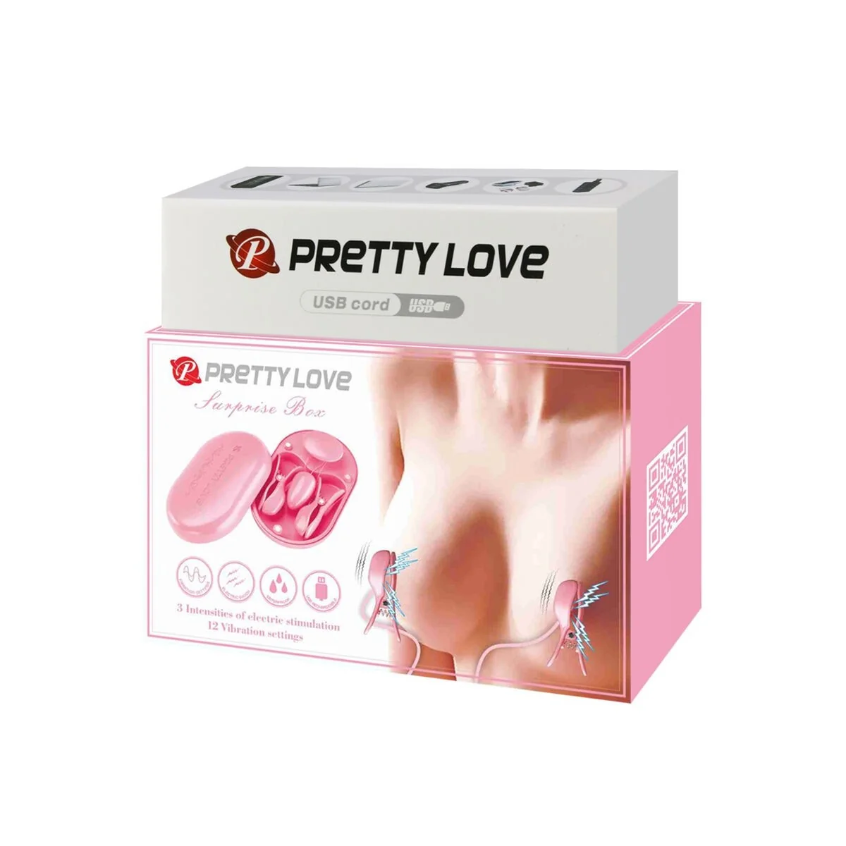 Überraschungsbox Rosa Elektrostimulationspinzette von Pretty Love Flirtation kaufen | Fesselliebe
