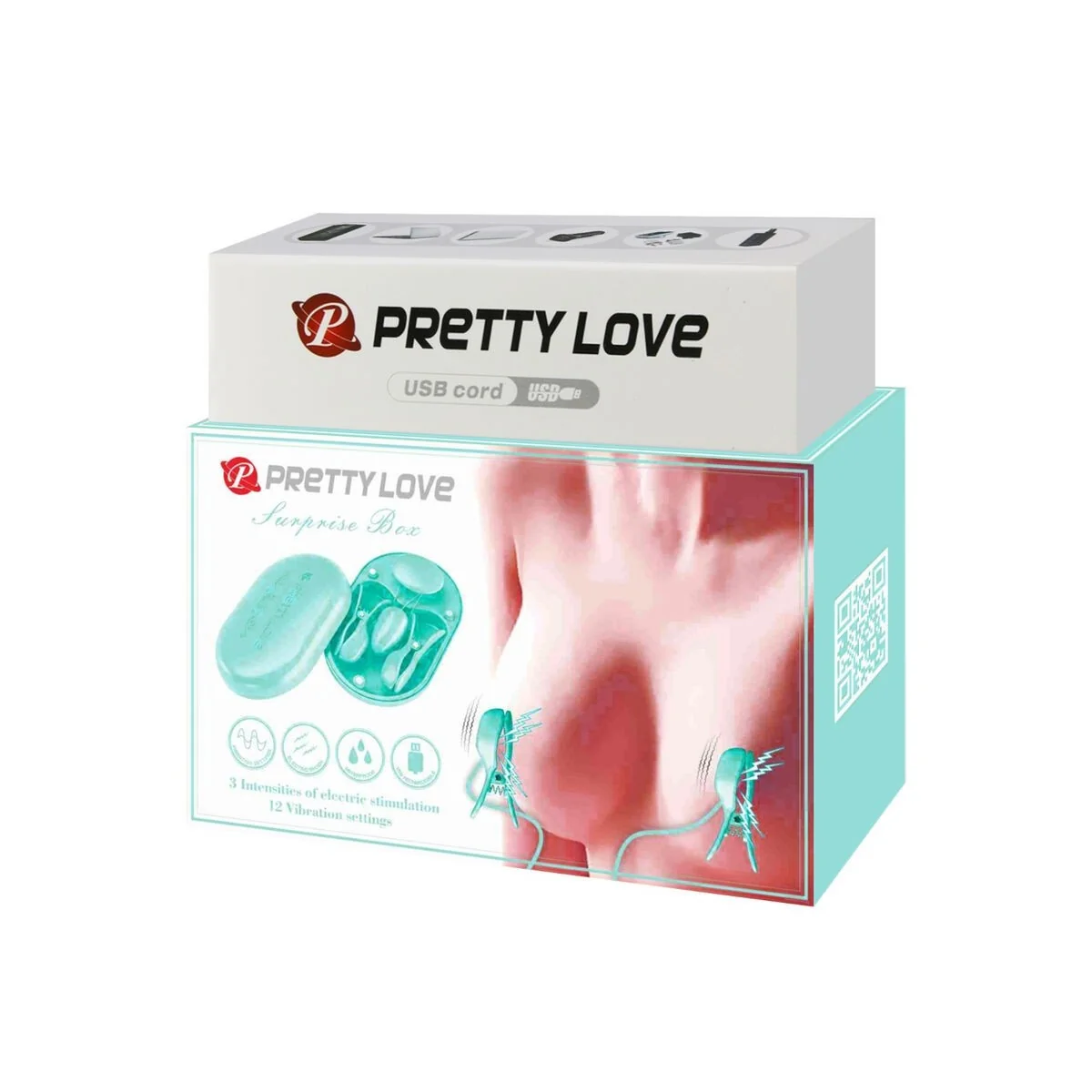 Surprise Box Blaue Elektrostimulationspinzette von Pretty Love Flirtation kaufen | Fesselliebe