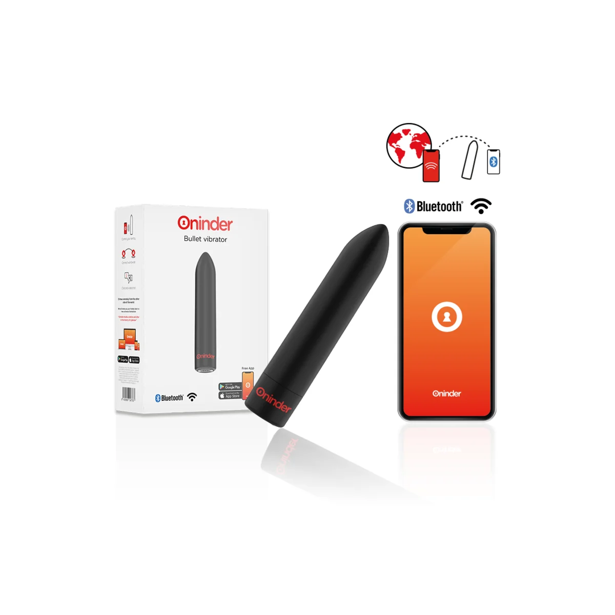 Berlin Bullet Vibrator Schwarz 9 Modi 8,5 X 2 cm - mit kostenloser App von Oninder kaufen | Fesselliebe