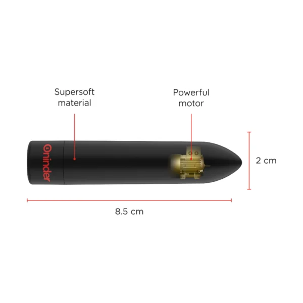 Berlin Bullet Vibrator Schwarz 9 Modi 8,5 X 2 cm - mit kostenloser App von Oninder kaufen | Fesselliebe