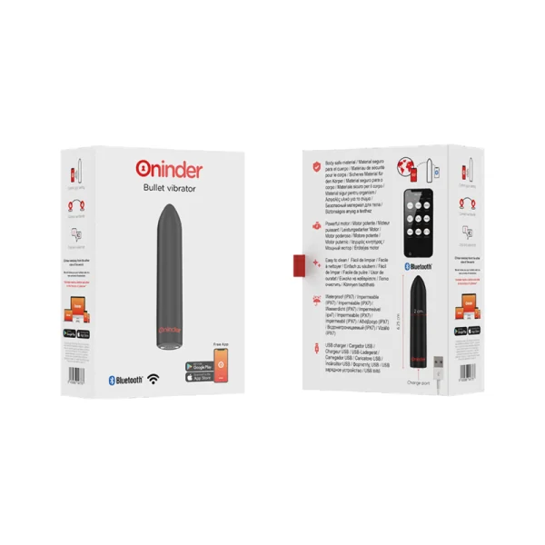 Berlin Bullet Vibrator Schwarz 9 Modi 8,5 X 2 cm - mit kostenloser App von Oninder kaufen | Fesselliebe
