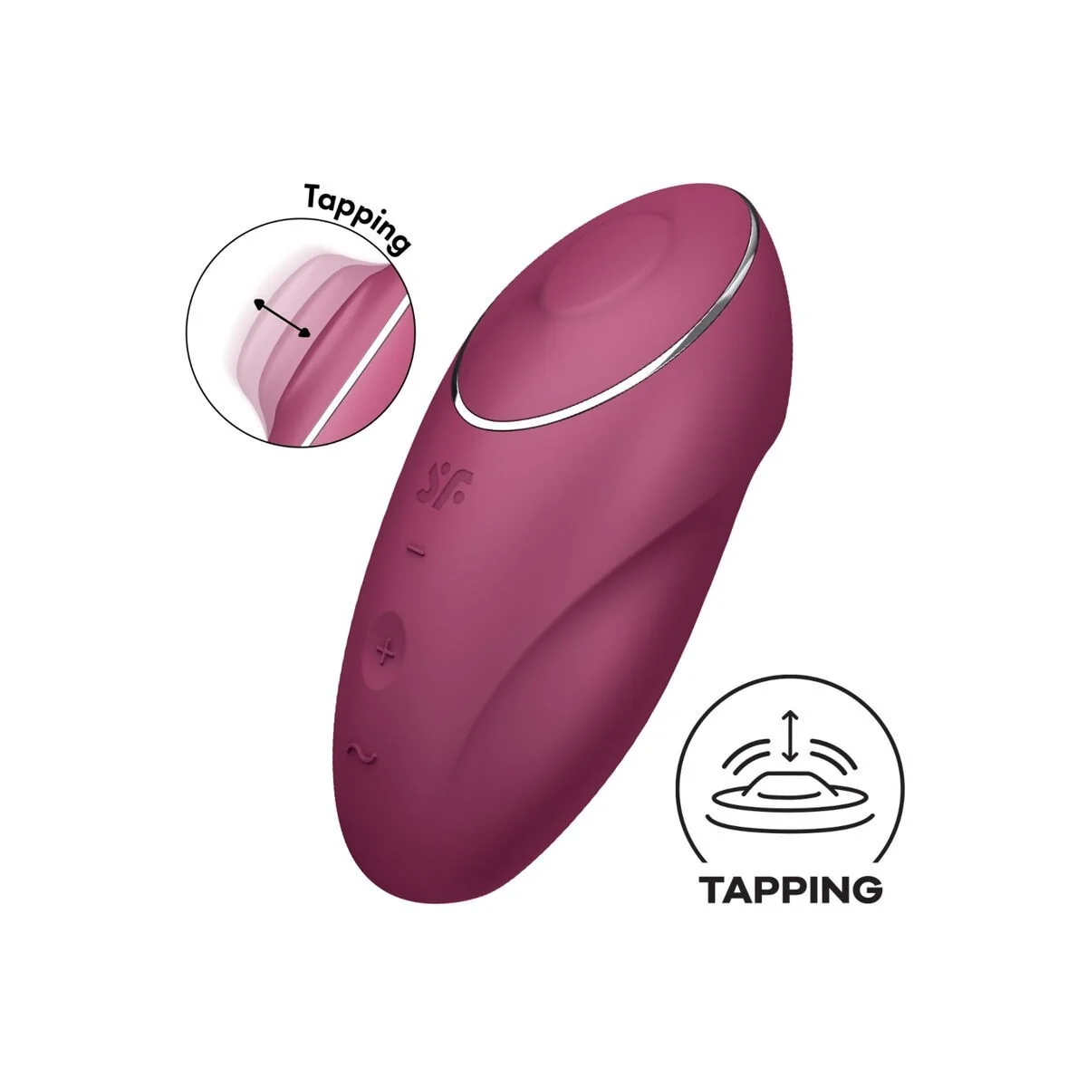 Tap & Climax 1 Auflegvibrator Rot von Satisfyer Layons kaufen | Fesselliebe