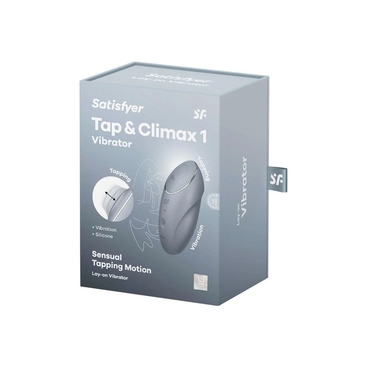 Tap & Climax 1 Auflegvibrator Grau von Satisfyer Layons kaufen | Fesselliebe