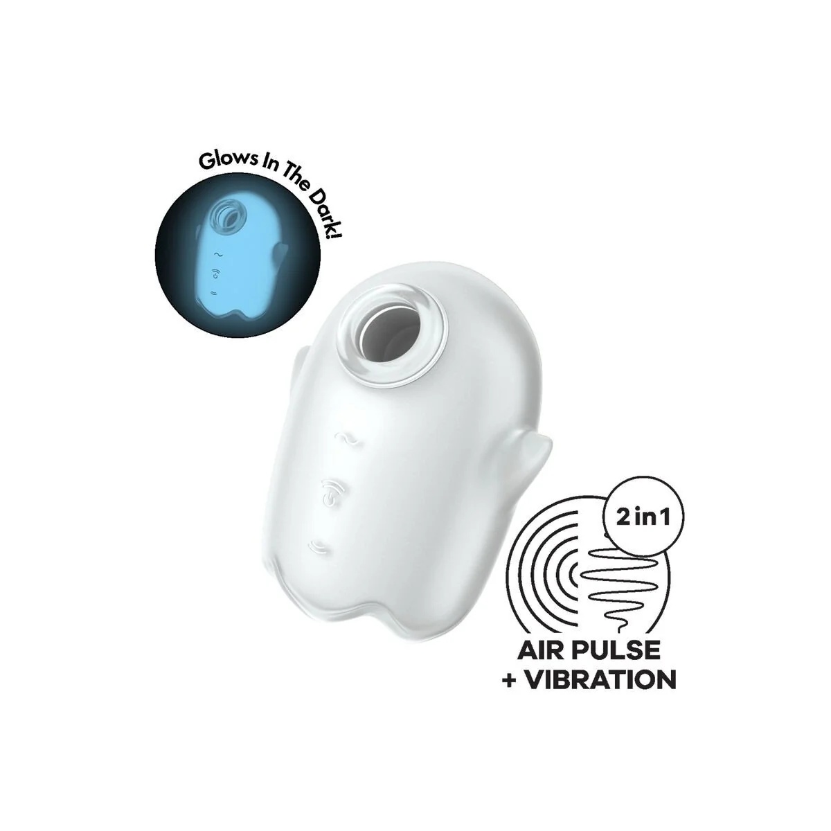 Glowing Ghost Air Pulse & Vibrator Weiss von Satisfyer Air Pulse kaufen | Fesselliebe
