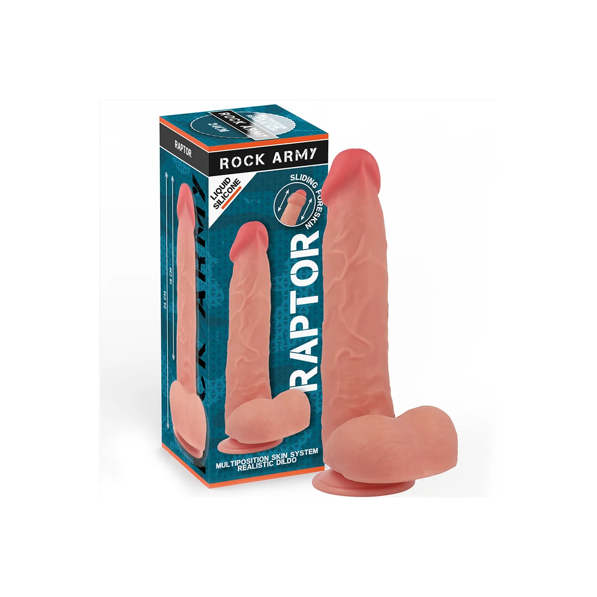 Flüssigsilikon Raptor 24 cm -O- 4,4 cm von Rock Army kaufen | Fesselliebe