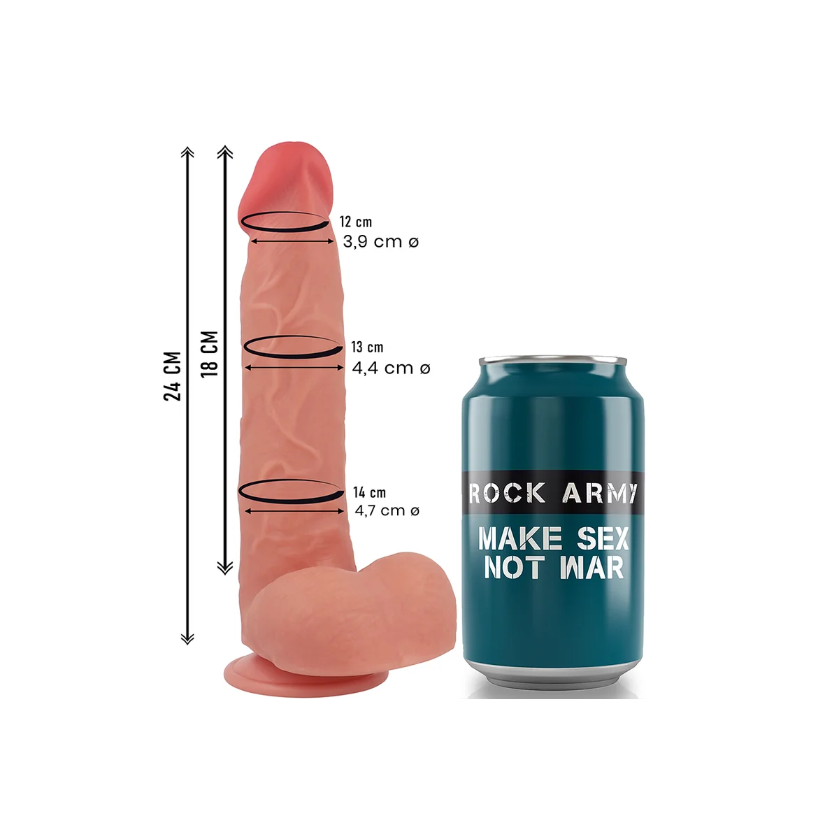 Flüssigsilikon Raptor 24 cm -O- 4,4 cm von Rock Army kaufen | Fesselliebe