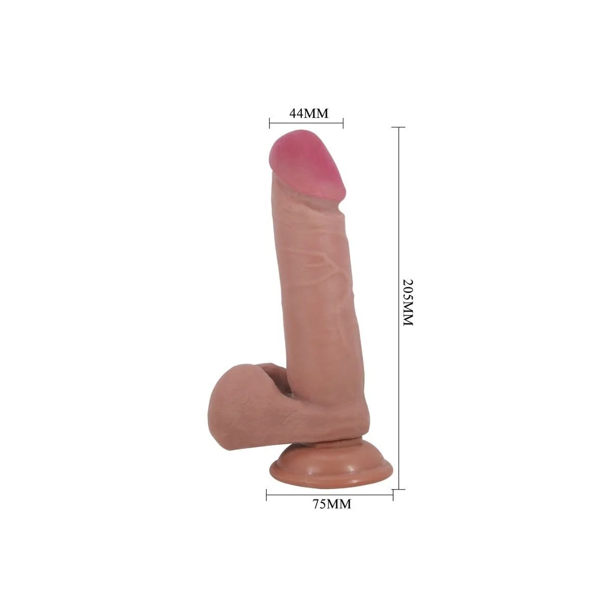 Sliding Skin Series realistischer Dildo mit Sliding Skin Saugnapfleisch 20,5 cm von Pretty Love High Grade kaufen | Fesselliebe