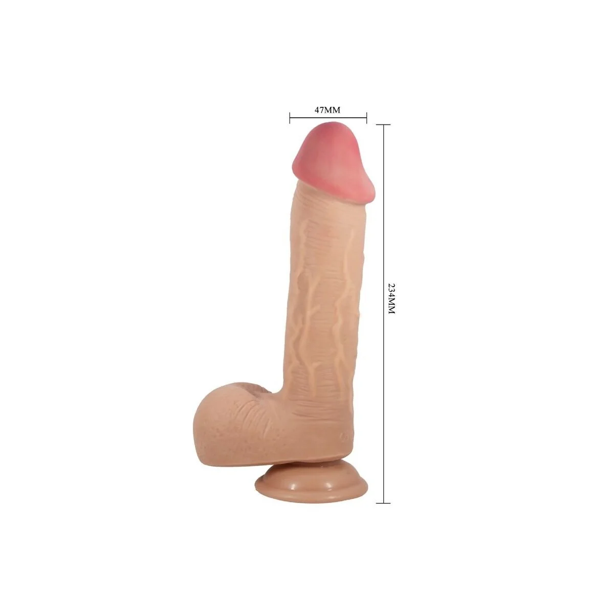 Sliding Skin Series realistischer Dildo mit Sliding Skin Saugnapfleisch 23,4 cm von Pretty Love High Grade kaufen | Fesselliebe