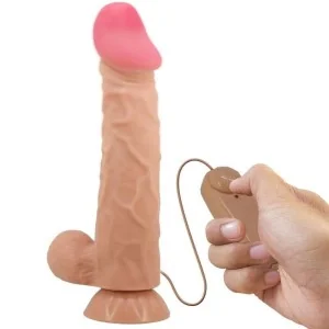 Sliding Skin Series realistischer Dildo mit Sliding Skin Saunapf mit Fernbedienung Fleisch 24 cm von Pretty Love High Grade kaufen | Fesselliebe