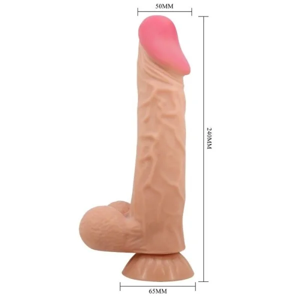 Sliding Skin Series realistischer Dildo mit Sliding Skin Saunapf mit Fernbedienung Fleisch 24 cm von Pretty Love High Grade kaufen | Fesselliebe