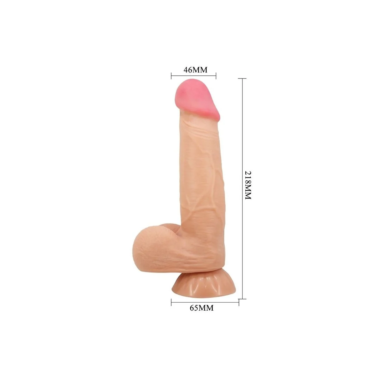 Sliding Skin Series realistischer Dildo mit Sliding Skin mit Fernbedienung Saugnapfleisch 21,8 cm von Pretty Love High Grade kaufen | Fesselliebe