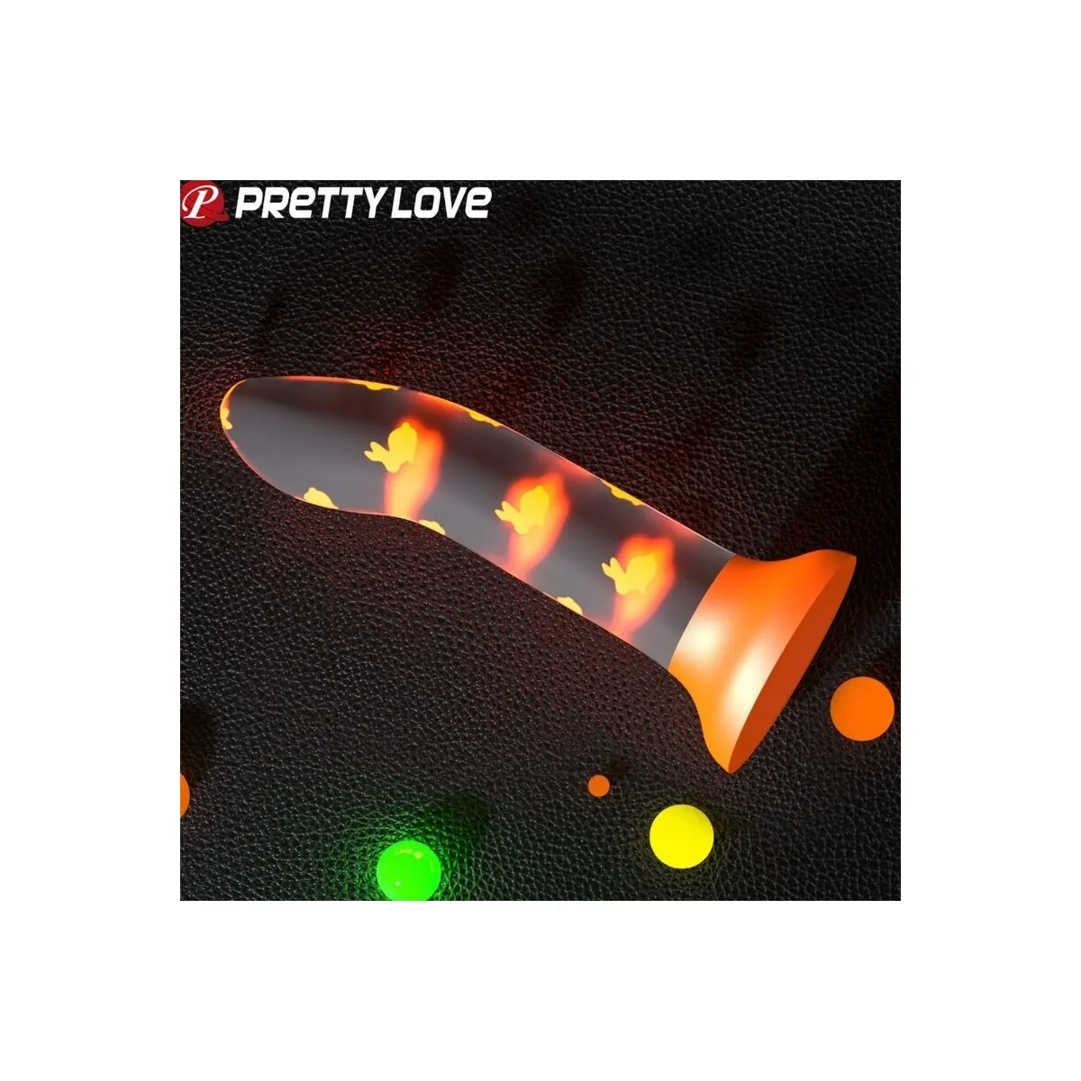 Magischer Nacht-Dildo ohne Vibration Leuchtendes Orange von Pretty Love Flirtation kaufen | Fesselliebe