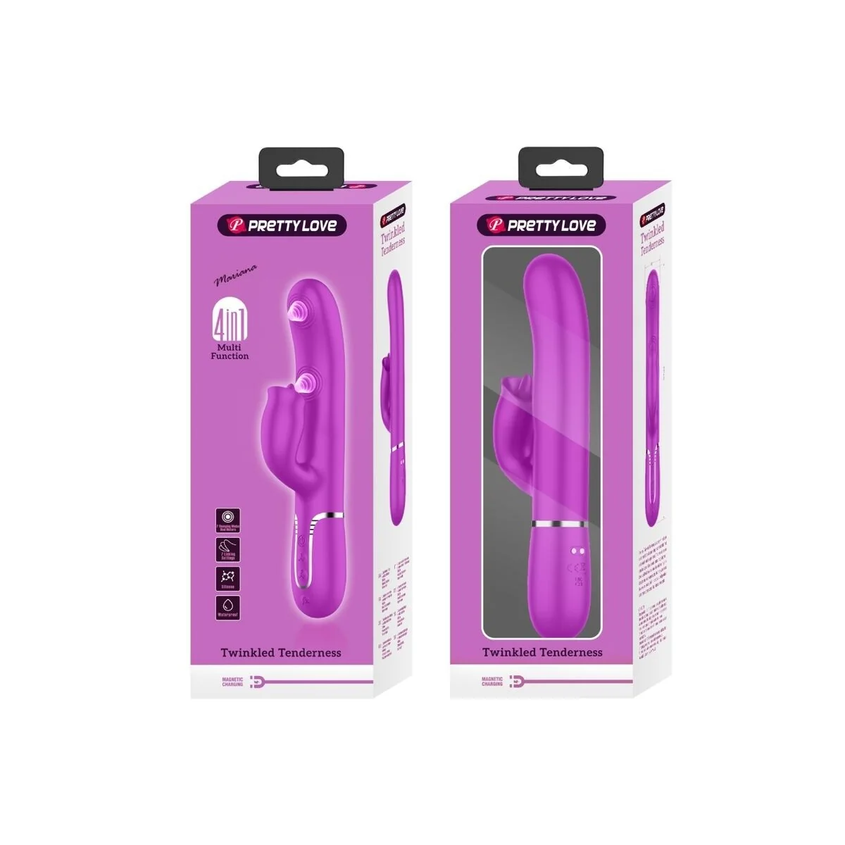 Kaninchenvibrator mit Leckendem Fuchsia von Pretty Love Flirtation kaufen | Fesselliebe
