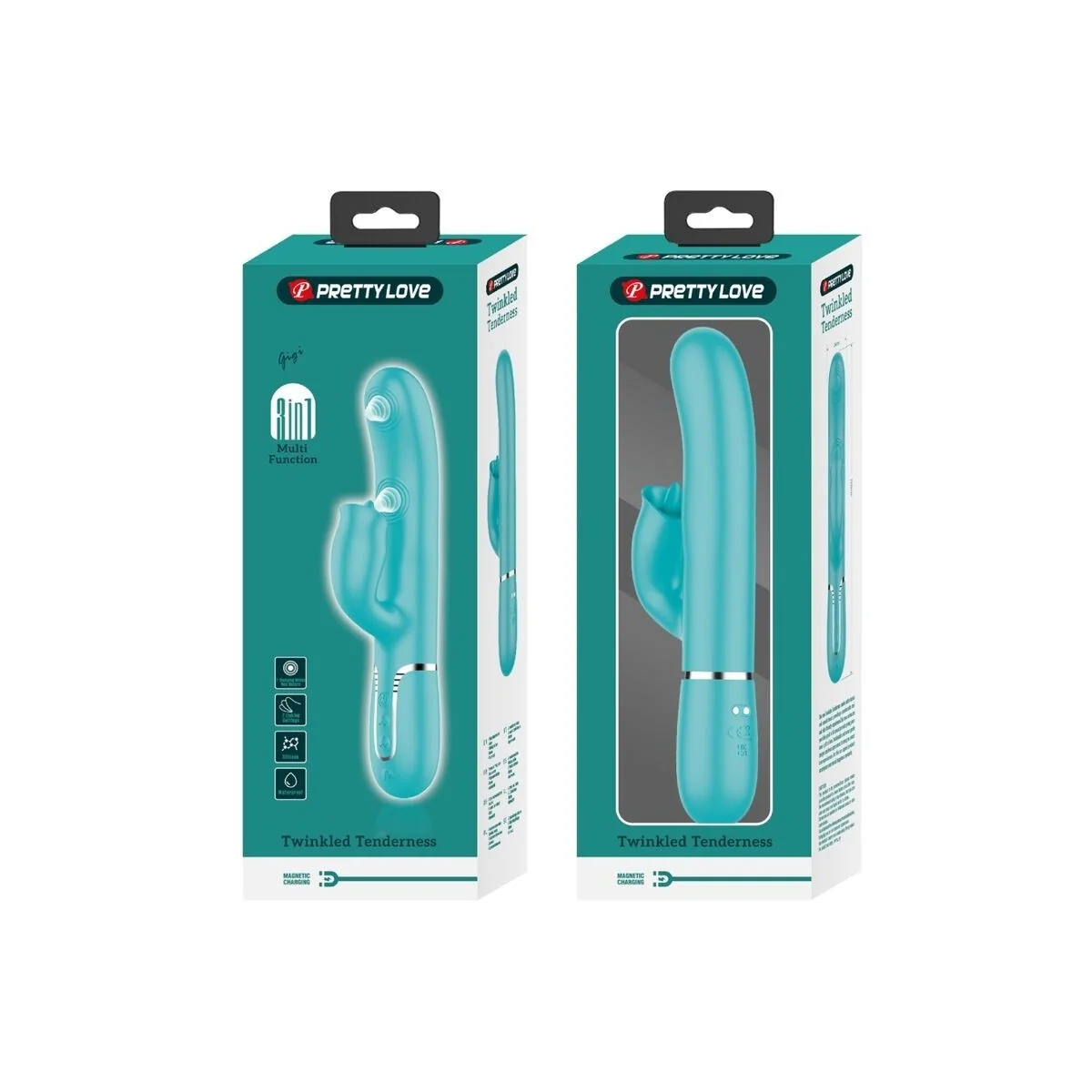 Kaninchenvibrator mit Leckendem Aquagrün von Pretty Love Flirtation kaufen | Fesselliebe