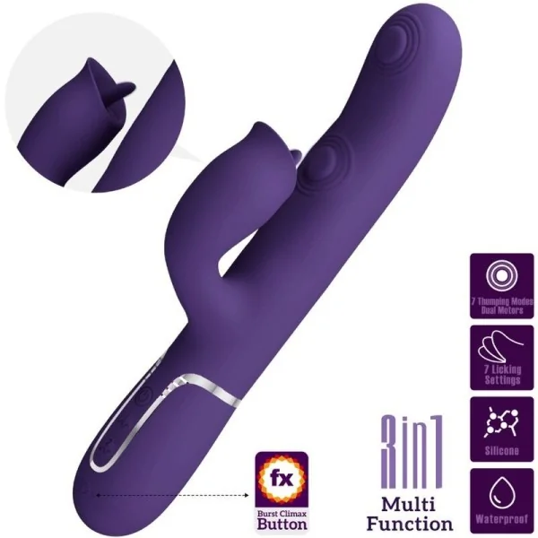 Kaninchenvibrator mit Lila Lecken von Pretty Love Flirtation kaufen | Fesselliebe