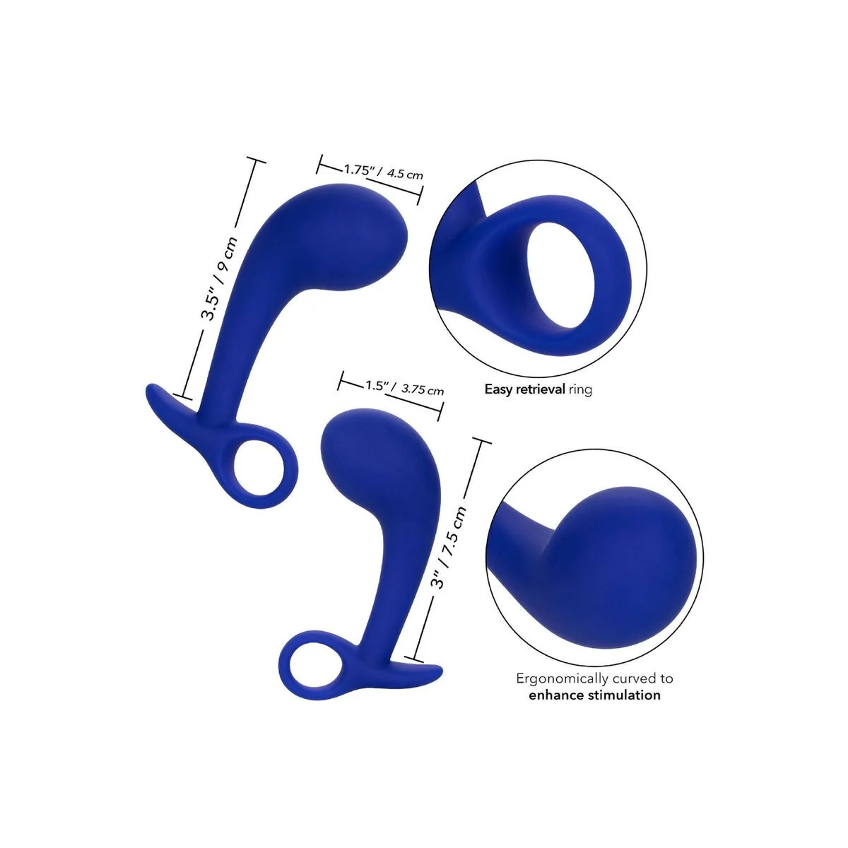 Admiral Set 2 Analplug Blau von Calexotics kaufen | Fesselliebe