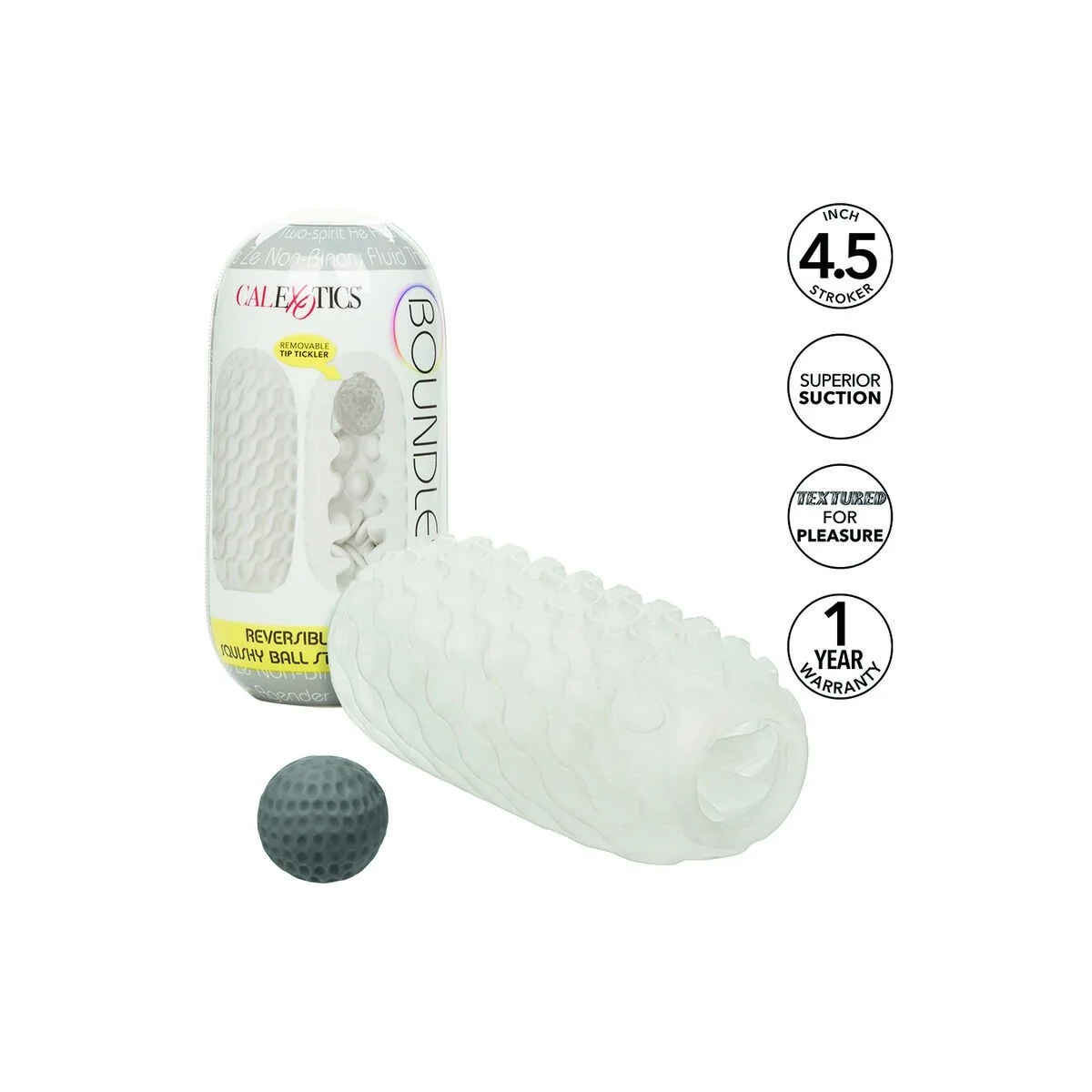 Boundless Reversible Squishy Ball Stroke Gelb von Calexotics kaufen | Fesselliebe