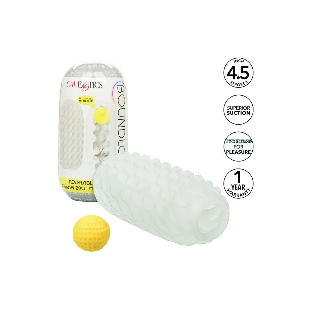 Boundless Reversible Squishy Ball Stroke Grau von Calexotics kaufen | Fesselliebe