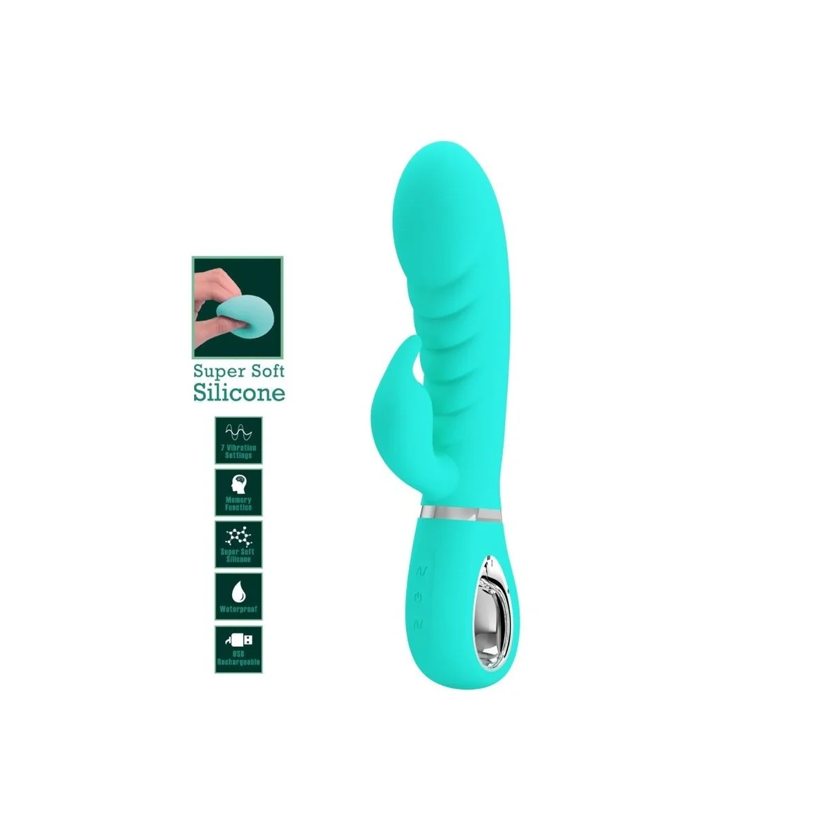 Prescott Multifunktions-G-Spot-Vibrator Aqua Green von Pretty Love Flirtation kaufen | Fesselliebe