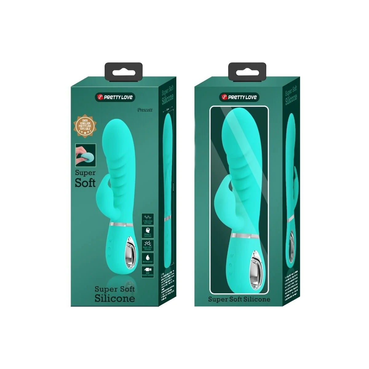 Prescott Multifunktions-G-Spot-Vibrator Aqua Green von Pretty Love Flirtation kaufen | Fesselliebe