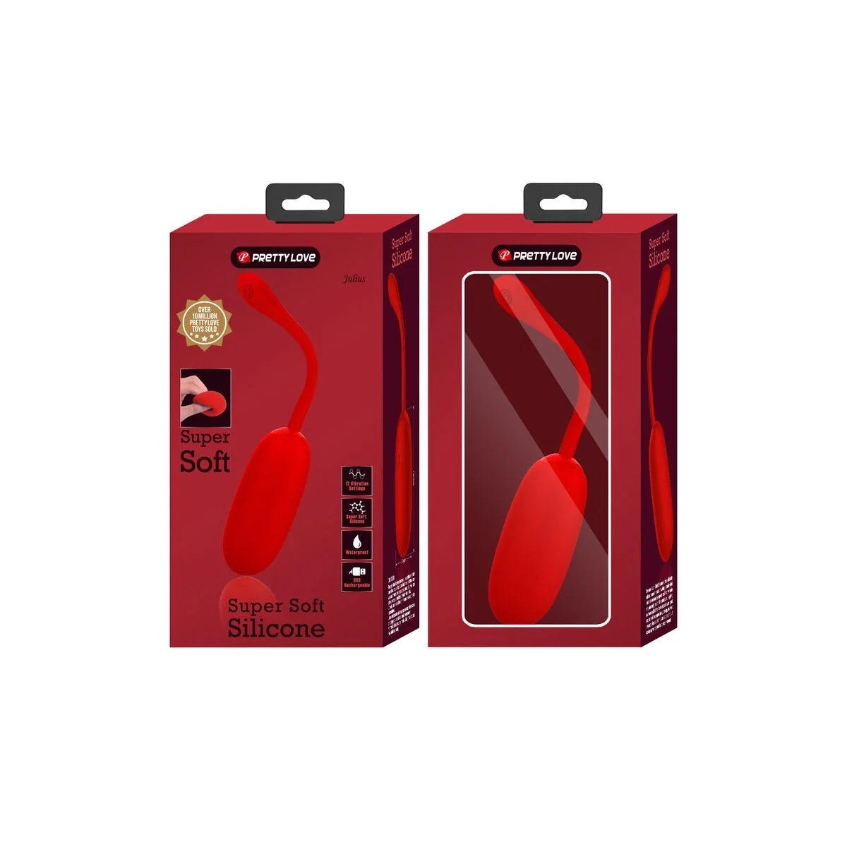Julius Wasserdichtess, wiederaufladbares Vibrierendes Ei Rot von Pretty Love Smart kaufen | Fesselliebe