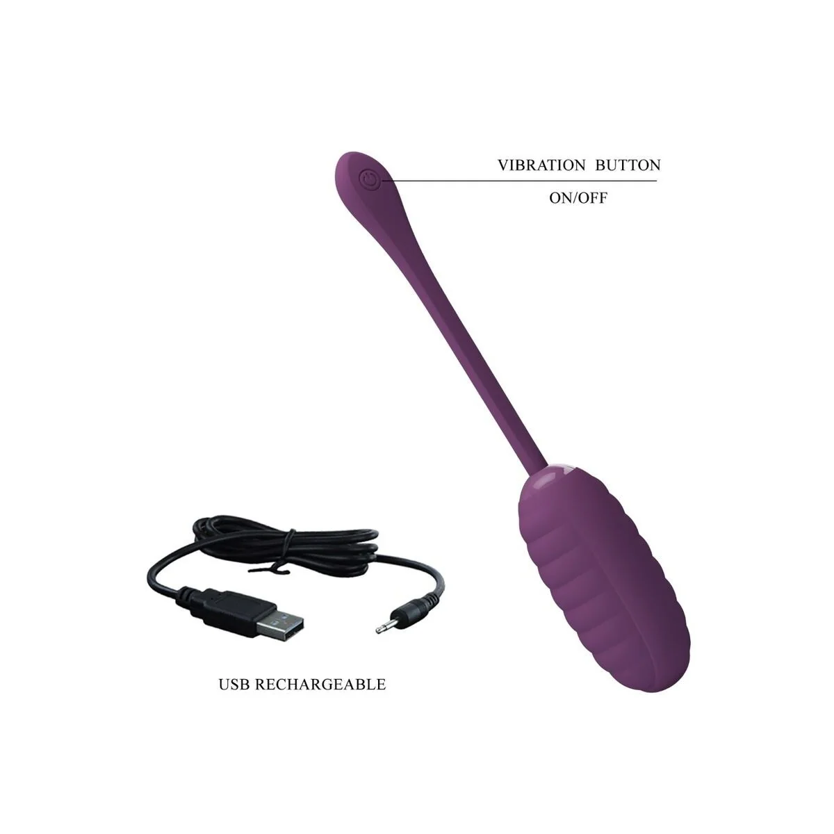 Casper Lila wiederaufladbares Vibrierendes Ei von Pretty Love Smart kaufen | Fesselliebe