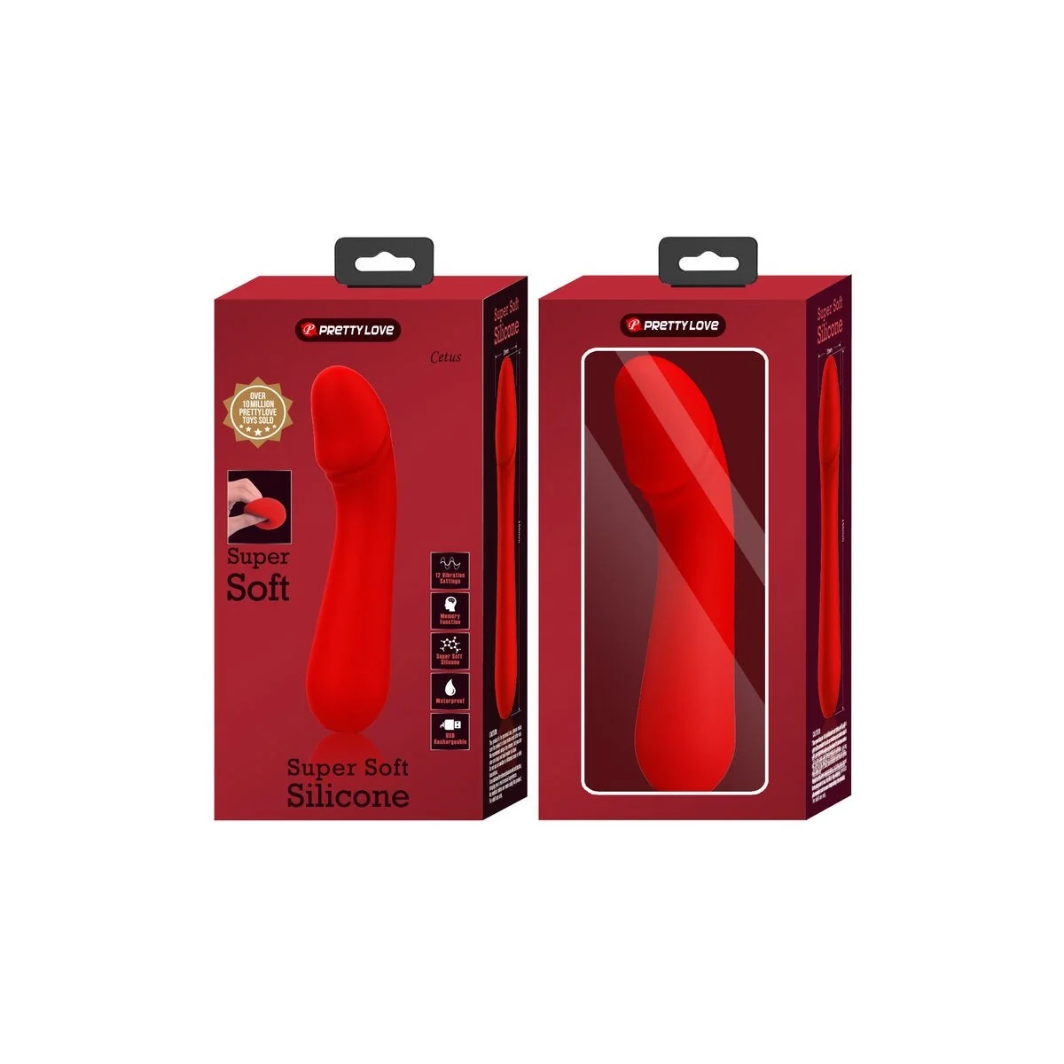 Cetus wiederaufladbarer Vibrator Rot von Pretty Love Smart kaufen | Fesselliebe