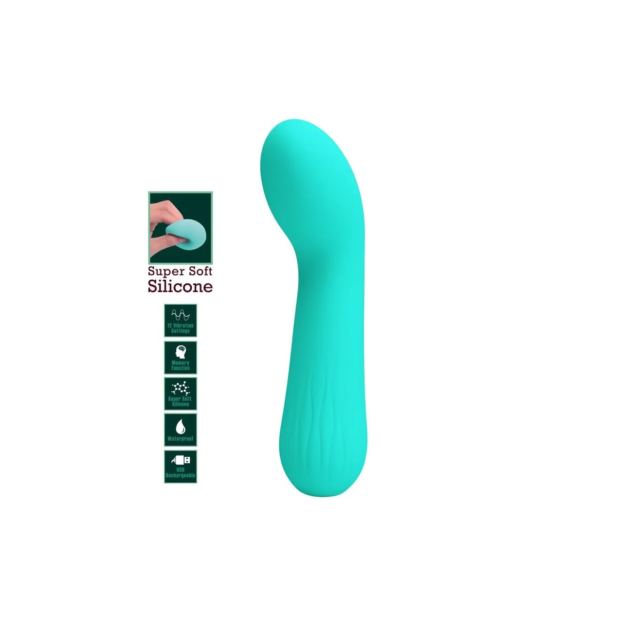 Faun wiederaufladbarer Vibrator Aquagrün von Pretty Love Smart kaufen | Fesselliebe