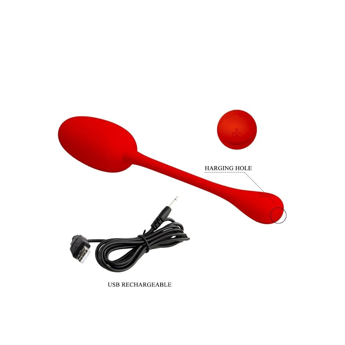 Knucker Red wiederaufladbares Vibrations-Ei von Pretty Love Flirtation kaufen | Fesselliebe