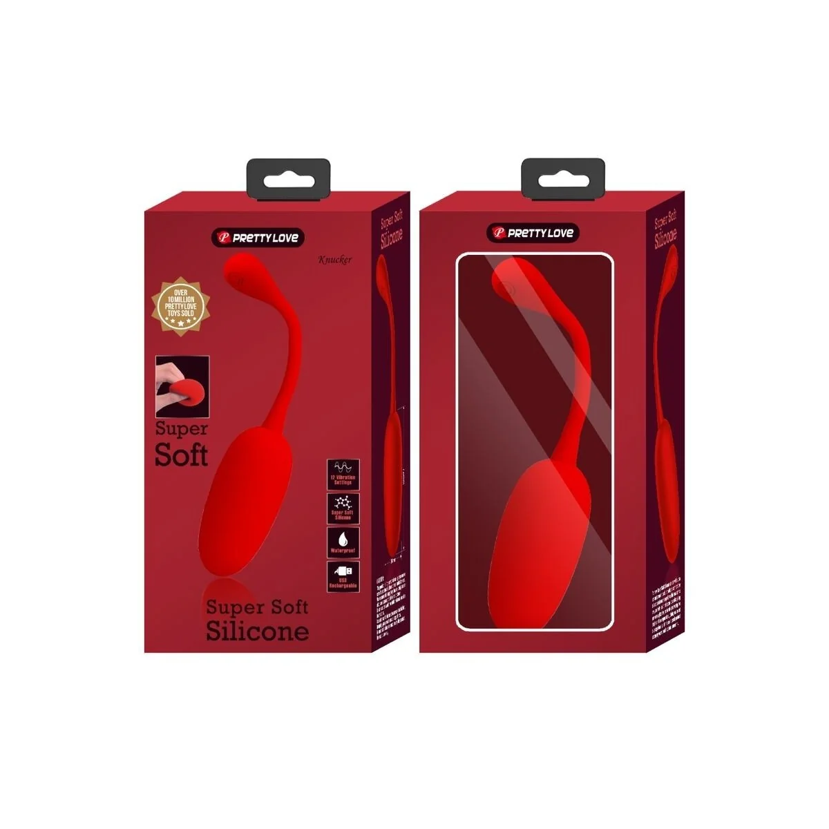 Knucker Red wiederaufladbares Vibrations-Ei von Pretty Love Flirtation kaufen | Fesselliebe