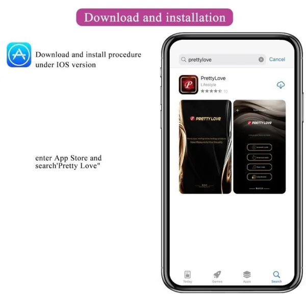 Jayleen Vibrator mit App-mit Fernbedienung Lila von Pretty Love Led kaufen | Fesselliebe