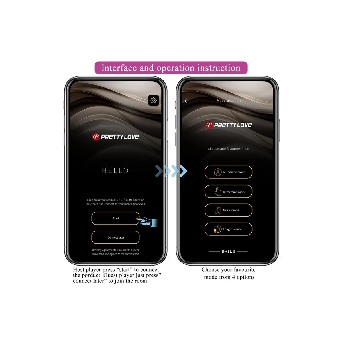 Catalina Vibrator App mit Fernbedienung Lila von Pretty Love Led kaufen | Fesselliebe