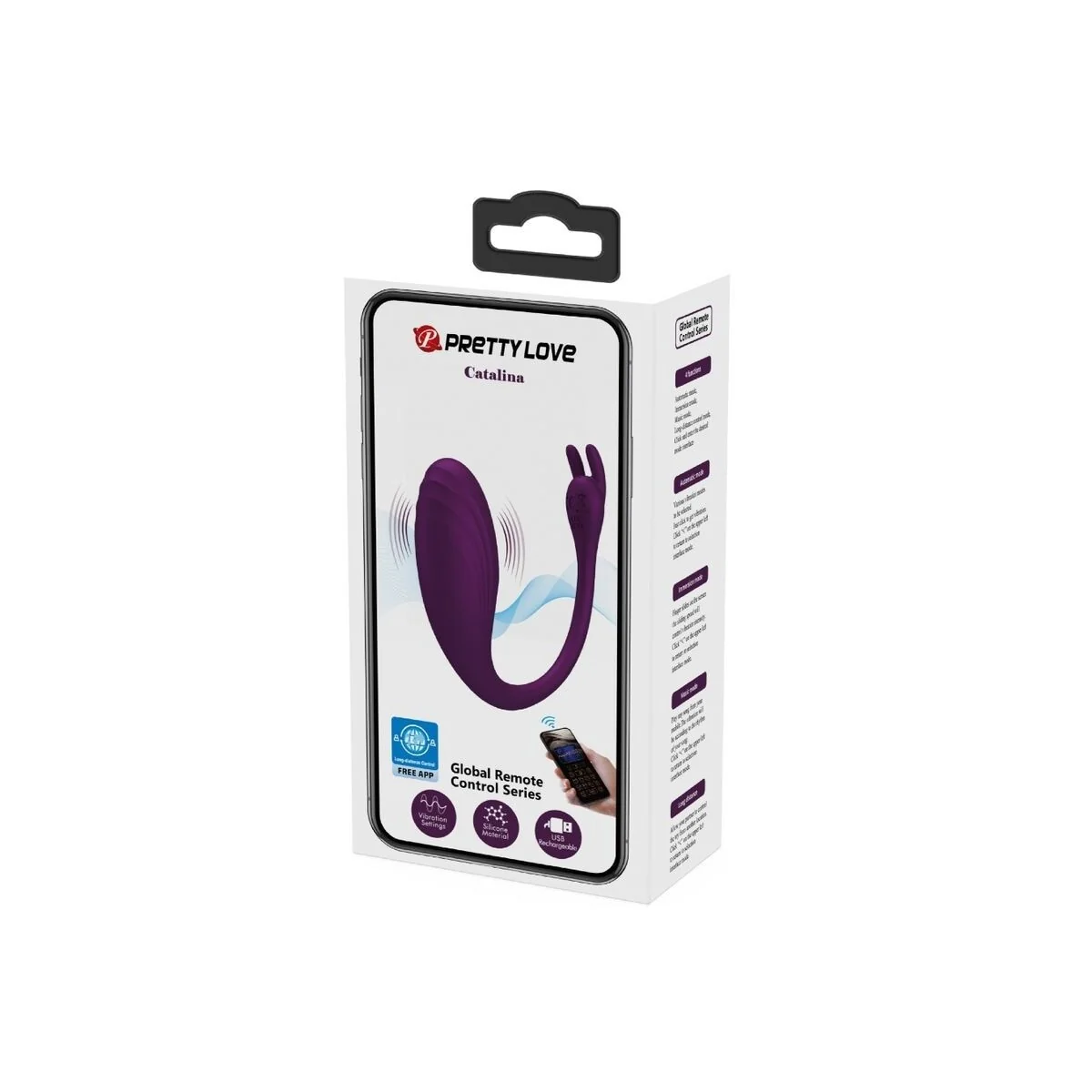 Catalina Vibrator App mit Fernbedienung Lila von Pretty Love Led kaufen | Fesselliebe