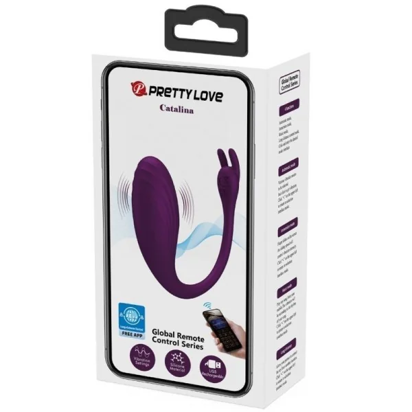 Catalina Vibrator App mit Fernbedienung Lila von Pretty Love Led kaufen | Fesselliebe