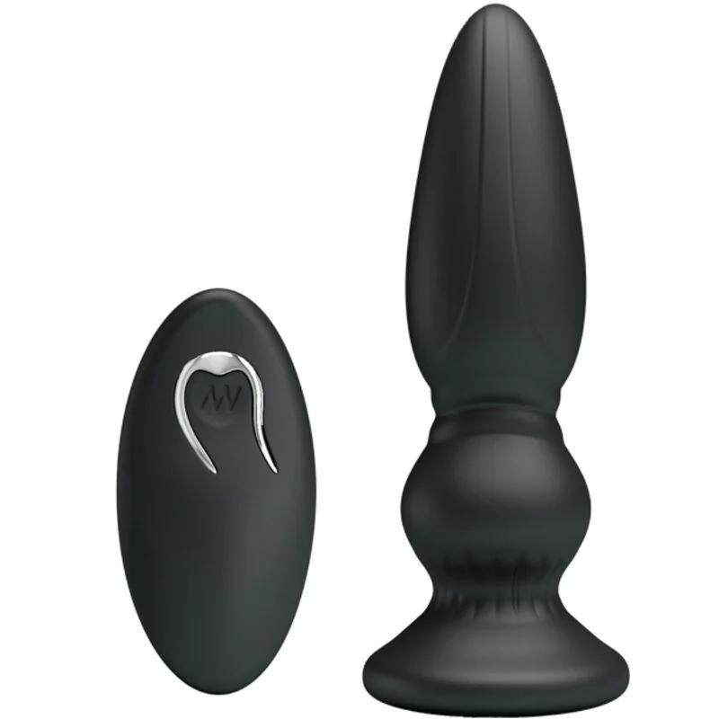 Leistungsstarker Vibrator mit Fernbedienung, Analstecker, Schwarz von Mr Play kaufen | Fesselliebe 2